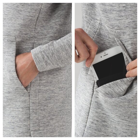 Lululemon Going Places Hooded Jacket Heathered Space Dyed Medium Grey / Black 10 - Picture 2 of 16